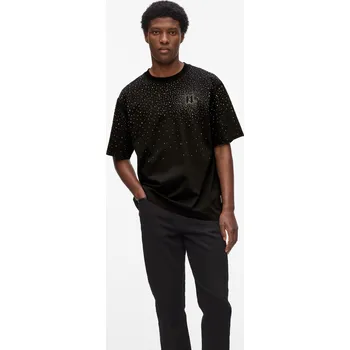 Pánské oblečení Karl Lagerfeld KL Crystal Rain T-Shirt Black XS