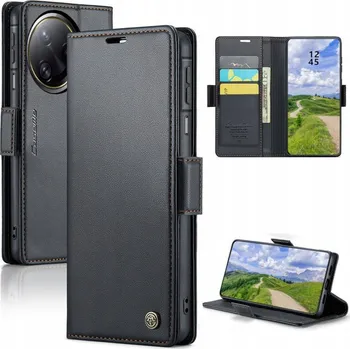 Pouzdro na mobilní telefon Flipové pouzdro Caseme pro POCO F7 Ultra, černé