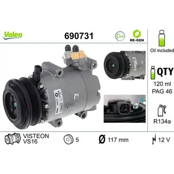 Kompresor klimatizace Kompresor, klimatizace VALEO 690731