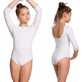 Body BALETNÍ TRIKOT S 3/4 RUKÁVEM NA BALET A TANEC, VELIKOST 122