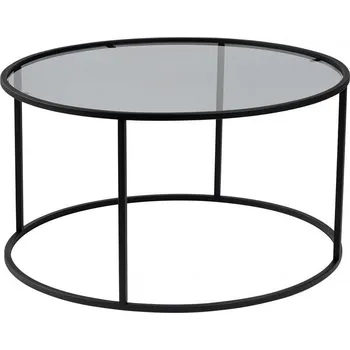 Konferenční stolek Aurum kulatý konferenční stolek, černá / šedá