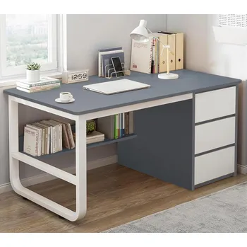Psací stůl MELANGE psací stůl s policí bílá/antracit