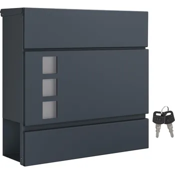 Poštovní schránka Šedá Poštovní schránka Songmics s držákem na noviny