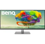 BenQ PD3420Q 34" LED monitor, 34", IPS, 3440×1440, 21:9, 1000:1, 5ms, 350cd/m2, 2× HDMI, DisplayPort, 4× USB, USB-C, repro, šedý 9H.LJHLB.QPE