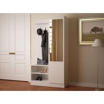 Předsíňová stěna AZURITA předsíňová stěna se zrcadlem, bílá