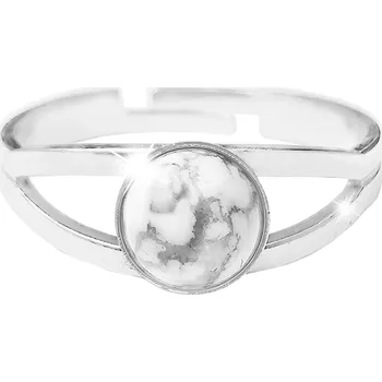 Módní doplněk JSB bijoux s.r.o. Stříbrný prsten s pravým kamenem Magnezit (Stříbro 925/1000)