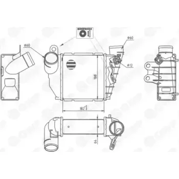 Chladič motoru QWP Chladič vzduchu intercooler QWP WIC125