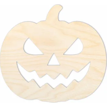 Dřevěná hračka Dřevěný výřez - dýně s obličejem