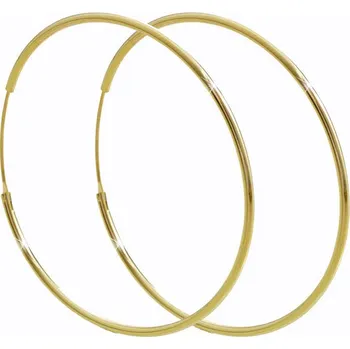 Módní doplněk JSB bijoux s.r.o. Stříbrné pozlacené náušnice kreole velké bez krystalů (Stříbro 925/1000)