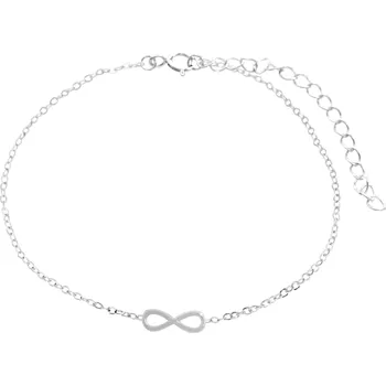 Náramek JSB bijoux s.r.o. Stříbrný nákotník mini nekonečno kovové bez krystalů (Stříbro 925/1000)