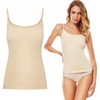 Dámské tílko na tenkých ramínkách ESOTIQ 32737 – L, béžové, bavlna