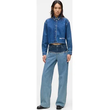Dámské džíny DŽÍNY KARL LAGERFELD JEANS KLJ MR RELAXED BLOCKED DENIM MID BLUE BLOCKED