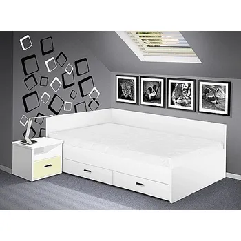 Postel Postel RENATA 160cm, s matrací, roštem a s úložným prostorem Varianta: buk