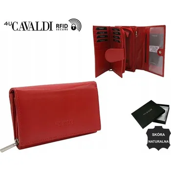 4U Cavaldi peněženka z pravé kůže červená - dámská