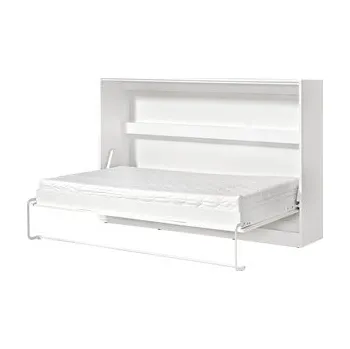 Postel PRESTIGE NEW - POZIOM SKLOPNÁ POSTEL Š. 120 SE SKŘÍNÍ+lamelový rošt, lamino BÍLÁ/BÍLÁ/úchyt BÍLÁ (PERFECT 120 POZIOM-polkotapczan=5balíků)(DM) (K150-E) NOVINKA