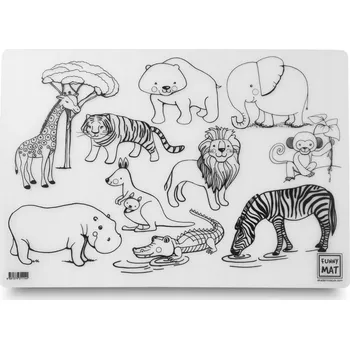 Obraz Transparentní podložka na mytí vodou Strigo Funny Mat Divoká zvířata