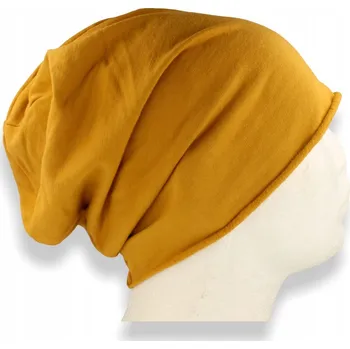 Čepice Dámský tenký italský Čepice se šmouly, hořčicově bavlna