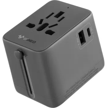 Cestovní adaptér Goneo cestovní adaptér 15W tmavošedý