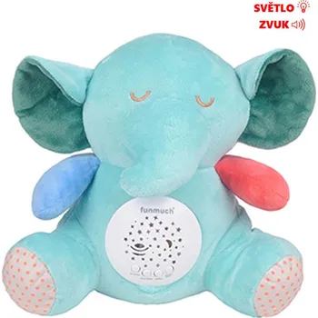 Hračka pro nejmenší Usínáček - zvířátko s projekcí slon 25 cm