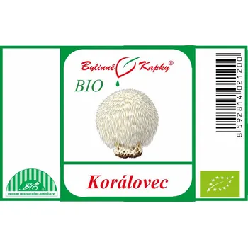 Přírodní produkt Bylinné kapky Korálovec (Hericium) BIO - bylinné kapky (tinktura) 50 ml