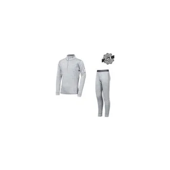 SENSOR MERINO BOLD dětský set triko dl.rukáv zip + spodky cool gray vel. 120; Šedá set + DÁREK DLE VÝBĚRU!