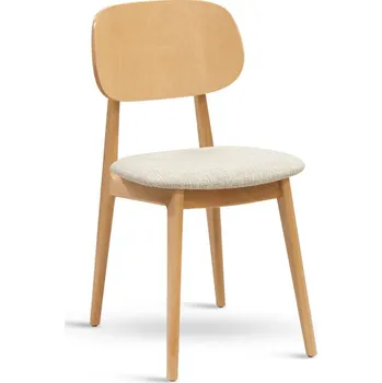 Jídelní židle Dřevěná jídelní židle BUNNY Odstín: buk, Sedák: koženka focus beige