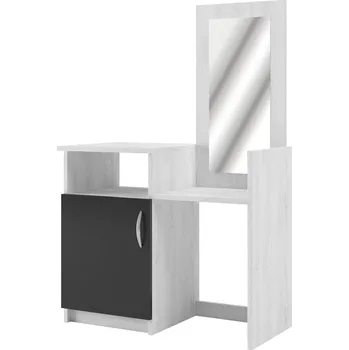 Toaletní stolek ESSEX toaletní stolek se zrcadlem, antracit/light artwood