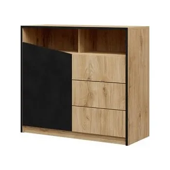 Komoda Falco Komoda Asim R4 dub/černá