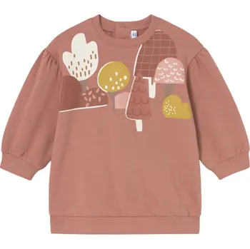 Kojenecké šaty MAYORAL dívčí mikinové šaty stromy růžová vel. 92 cm