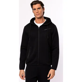 Pánská mikina HEAVY TOOLS PÁNSKÁ MIKINA S KAPUCÍ ROZEPÍNACÍ SALVADO ČERNÁ VELIKOST L