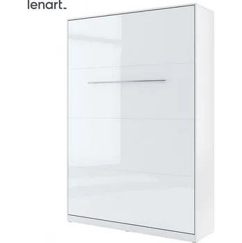 Postel Výklopná postel CONCEPT PRO CP-01P, 140 cm, bílá lesk/bílá mat