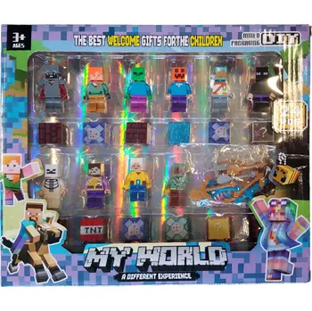 ostatní stavebnice Toybit My World magnetická stavebnice s Minecraft figurkami 36 dílků
