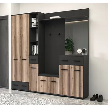 Předsíňová stěna ZEMURA předsíňová sestava, dub Artisan/antracit