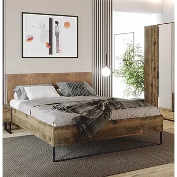 Postel Postel CARMEN KV-36-0F 165cm, s čelem a s roštem Varianta: černé nohy / dub Frega