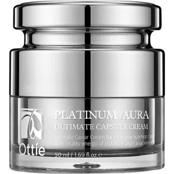 Pleťový krém OTTIE - PLATINUM AURA ULTIMATE CAPSULE CREAM - Luxusní protivráskový krém s platinou, kaviárem a Q10 50 g