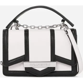 Kabelka KABELKA KARL LAGERFELD K/NOVA SM CROSSBODY BL/WH WHITE/BLACK