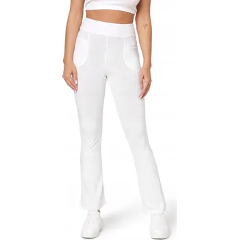 Podprsenka Dlouhé jógové kalhoty flare dámské BLV50-282 Bílé S