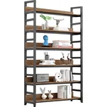 Regál, dub tmavý/černá, JANEL TYP 2