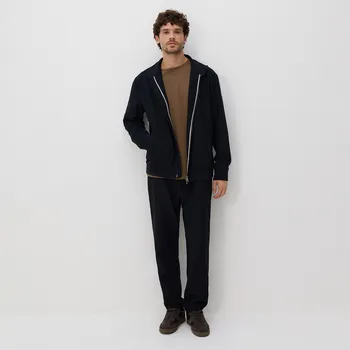 Pánské kalhoty Reserved - Teplákové joggery - tmavomodrá - RH027-59X - RH027-59X-M