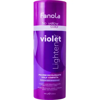 Příslušenství k barvení vlasů Fanola No Yellow Color Compact Violet Bleaching Powder 450 g