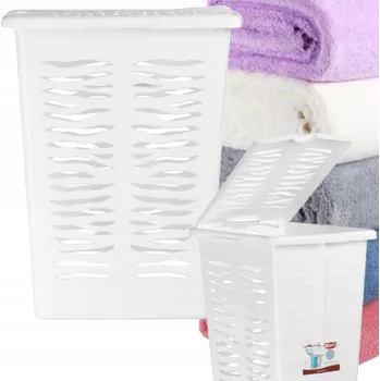 Koš na prádlo Koš na špinavé prádlo plastový bílý 30 L Branq