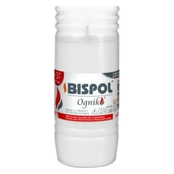 Bispol Hřbitovní svíčka WP3 bílá - parafinová náplň, hoření 3 dny Ognik