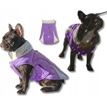 Obleček pro psa Oblečení Bunda Mikina Pro psa Odrazky Kapsa Teplá Fialová M