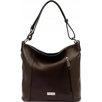 Vera Pelle kabelka z pravé kůže hnědá