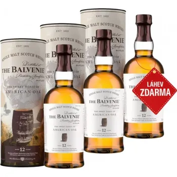 Whisky Akce 2+1: 2x Balvenie 12YO American Oak 0,7L + Balvenie 12YO American Oak 0,7L ZDARMA