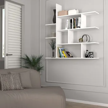 police SALINAS závěsná police, bílá