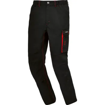 PARKSIDE® Pánské zateplené pracovní kalhoty (černá/červená, 56)