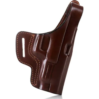 Pouzdro na nůž Stabilní kožené pouzdro pro na opasek s palcovou pojistkou