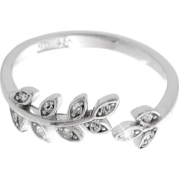 Prsten JSB bijoux s.r.o. Stříbrný prsten rostlina zdobený krystaly Swarovski Crystal (Stříbro 925/1000)