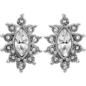 Módní doplněk JSB bijoux s.r.o. Náušnice puzety z bižuterní slitiny barokní naveta s krystaly Swarovski Crystal